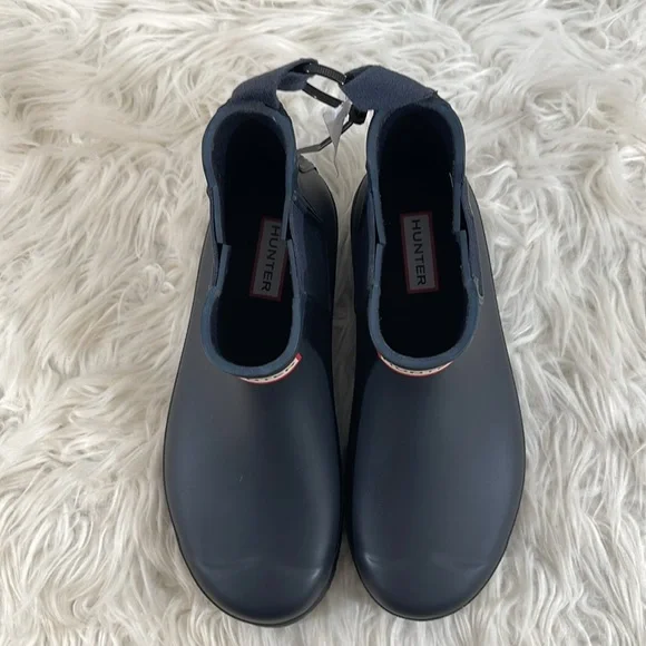 HUNTER Women's Original Chelsea Rain Boots Waterproof Size 7 Dark Blue New - Picture 3 of 12